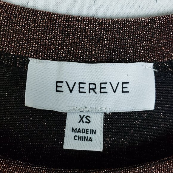 EVEREVE Ashlyn Sparkle Cocktail Dress in Bronze Ruched Metallic size XS Party - Picture 5 of 11